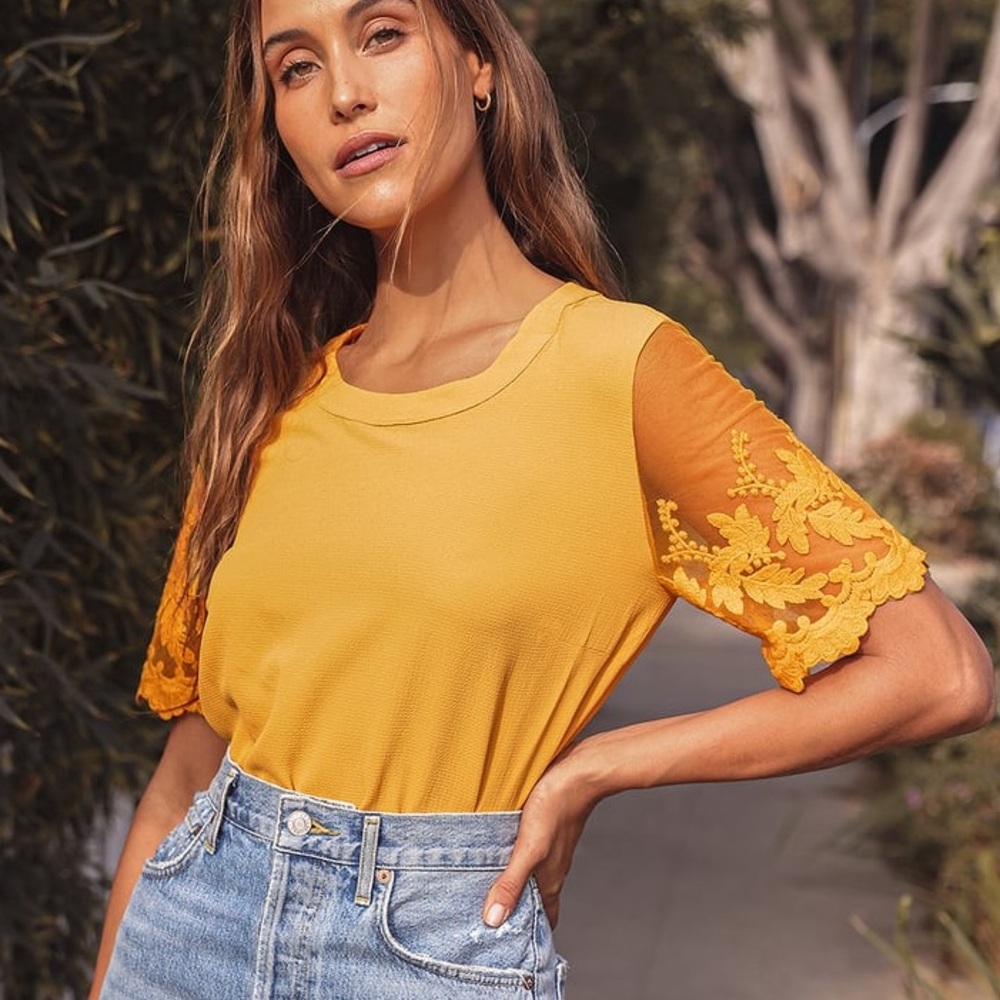 Lulus Lisa Marie Embroidered Top